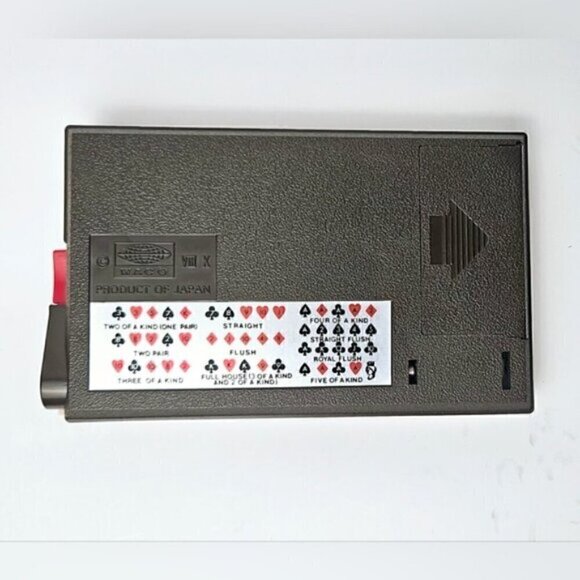 Vintage 80's Radio Shack Draw Poker Card Game Japan 60-2351 Handheld Ele… - Picture 7 of 11